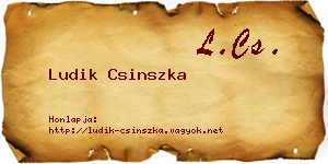 Ludik Csinszka névjegykártya
